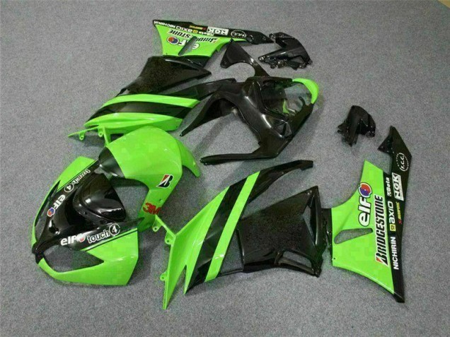 Schwarz Grün 3M Touch4 ZX6R 09-12 Motorrad Verkleidungen