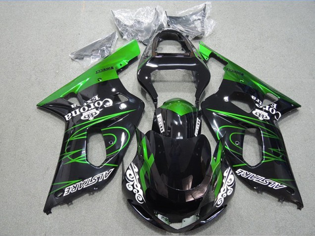 Schwarz Grün Corona Extra GSXR 600 K1 K2 K3 01-03 Motorrad Verkleidungen Schwarz Grün Corona Extra GSXR 600 K1 K2 K3 01-03 Motorrad Verkleidungen