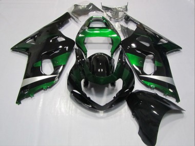 Schwarz Grün GSXR 600 K1 K2 K3 01-03 Motorrad Verkleidung