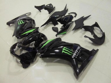 Schwarz Grün Monster Energie ZX 250R 08-12 Motorrad Verkleidungen