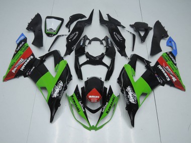Schwarz Grün Rot Motocard ZX6R 13-18 Motorrad Verkleidungen
