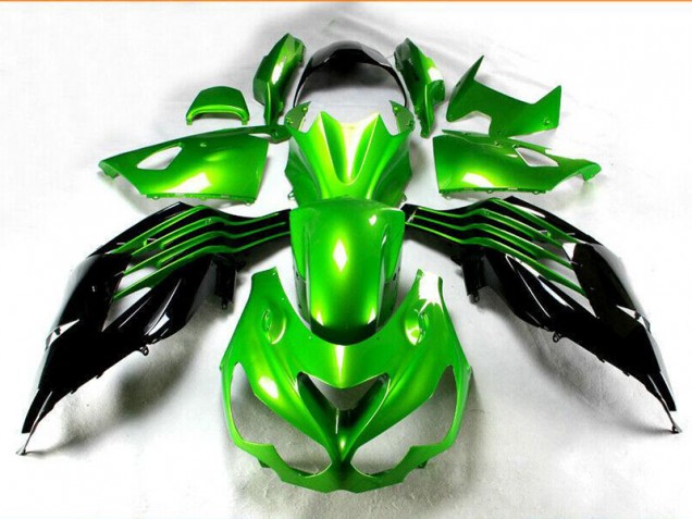 Schwarz Grün ZX14R ZZR 1400 12-21 Motorrad Verkleidung Schwarz Grün ZX14R ZZR 1400 12-21 Motorrad Verkleidung