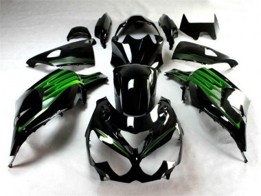 Schwarz Grün ZX14R ZZR 1400 12-21 Motorrad Verkleidungen