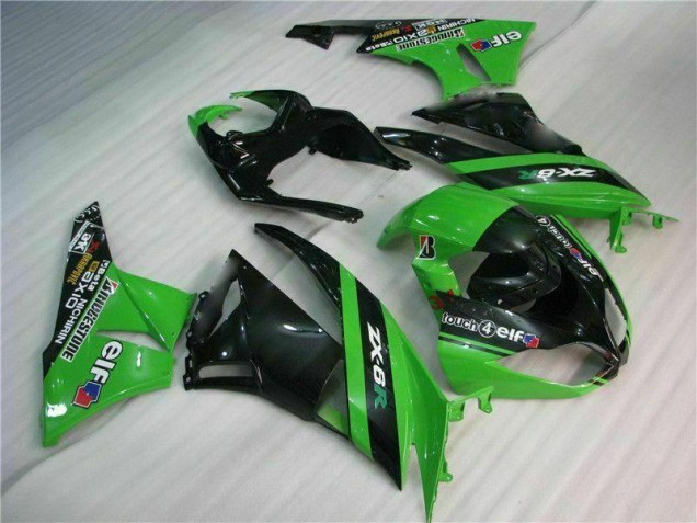 Schwarz Grün ZX6R 09-12 Motorrad Verkleidungen Komplett Sets Schwarz Grün ZX6R 09-12 Motorrad Verkleidungen Komplett Sets