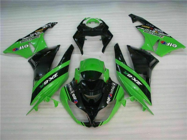 Schwarz Grün ZX6R 09-12 Motorrad Verkleidungen Komplett Sets Schwarz Grün ZX6R 09-12 Motorrad Verkleidungen Komplett Sets