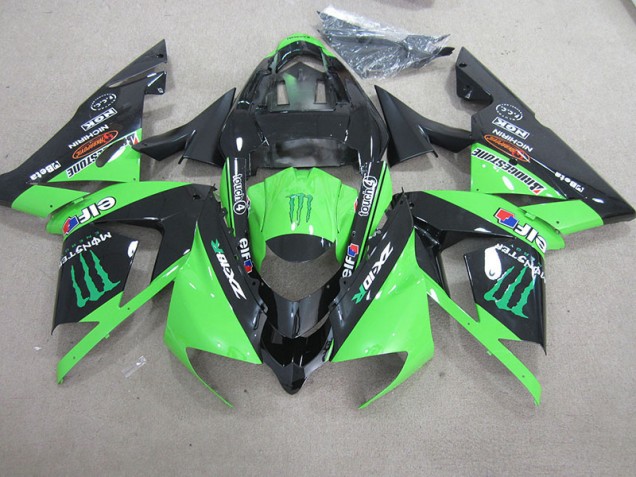 Schwarz Grünes Monster ZX10R 03-05 Motorrad Verkleidungen Schwarz Grünes Monster ZX10R 03-05 Motorrad Verkleidungen
