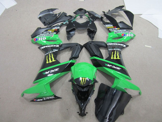 Schwarz Grünes Monster ZX10R 08-10 Motorrad Verkleidungen Schwarz Grünes Monster ZX10R 08-10 Motorrad Verkleidungen