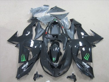 Schwarz Ninja Grünmonster ZX6R 07-08 Motorrad Verkleidungen