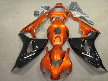 Schwarz Orange Fireblade CBR 1000 RR 06-07 Motorrad Verkleidungen