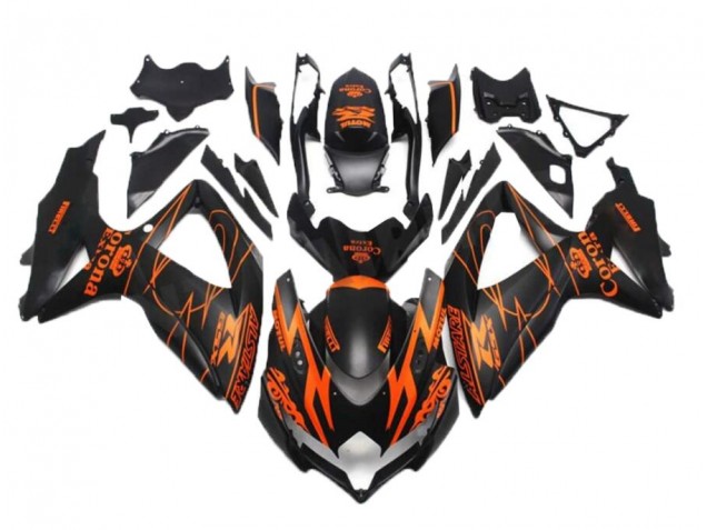 Schwarz Orange GSXR 600 / 750 K8 08-10 Motorrad Verkleidungen Schwarz Orange GSXR 600 / 750 K8 08-10 Motorrad Verkleidungen