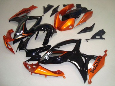 Schwarz Orange GSXR 750 K6 06-07 Motorrad Verkleidung