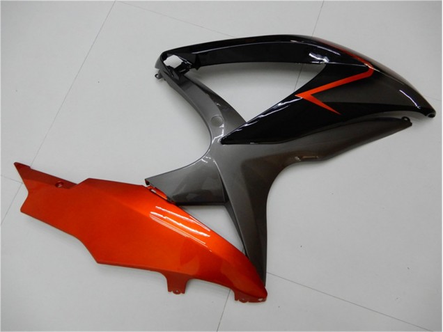 Schwarz Orange Grau GSXR 600 / 750 K8 08-10 Motorrad Verkleidungen Schwarz Orange Grau GSXR 600 / 750 K8 08-10 Motorrad Verkleidungen