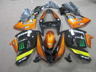 Schwarz Orange Monster ZX10R 06-07 Motorrad Verkleidungen