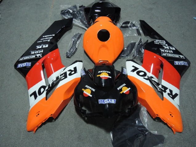 Schwarz Orange Repsol CBR 1000 RR 04-05 Motorrad Verkleidung Schwarz Orange Repsol CBR 1000 RR 04-05 Motorrad Verkleidung