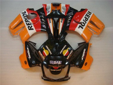 Schwarz Orange Repsol CBR 600 F3 95-98 Motorrad Verkleidungen