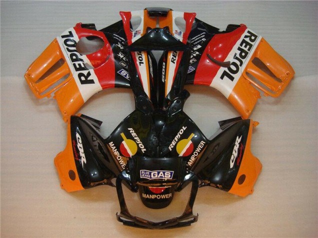Schwarz Orange Repsol CBR 600 F3 95-98 Motorrad Verkleidungen Schwarz Orange Repsol CBR 600 F3 95-98 Motorrad Verkleidungen