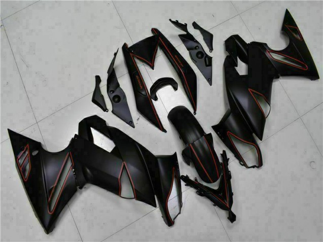 Schwarz Rot EX650 09-11 Motorrad Verkleidungen Schwarz Rot EX650 09-11 Motorrad Verkleidungen