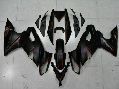 Schwarz Rot EX650 09-11 Motorrad Verkleidungen