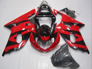 Schwarz Rot GSXR 600 K1 K2 K3 01-03 Motorrad Verkleidungen