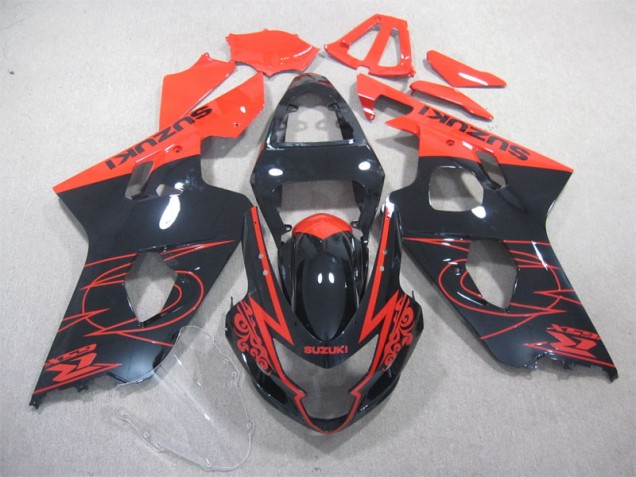 Schwarz Rot GSXR 600 K4 04-05 Motorrad Verkleidungen Schwarz Rot GSXR 600 K4 04-05 Motorrad Verkleidungen