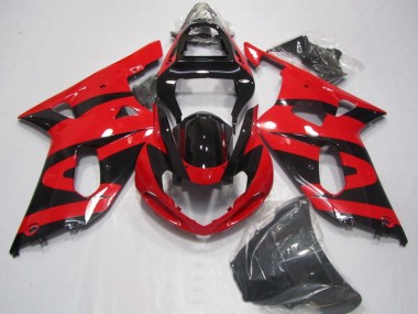 Schwarz Rot GSXR 750 K1 K2 K3 01-03 Motorrad Verkleidung