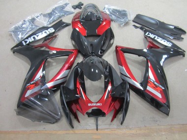 Schwarz Rot GSXR 750 K6 06-07 Motorrad Verkleidungen