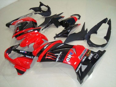 Schwarz Rot Monster ZX 250R 08-12 Motorrad Verkleidungen
