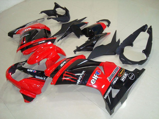 Schwarz Rot Monster ZX 250R 08-12 Motorrad Verkleidungen Schwarz Rot Monster ZX 250R 08-12 Motorrad Verkleidungen