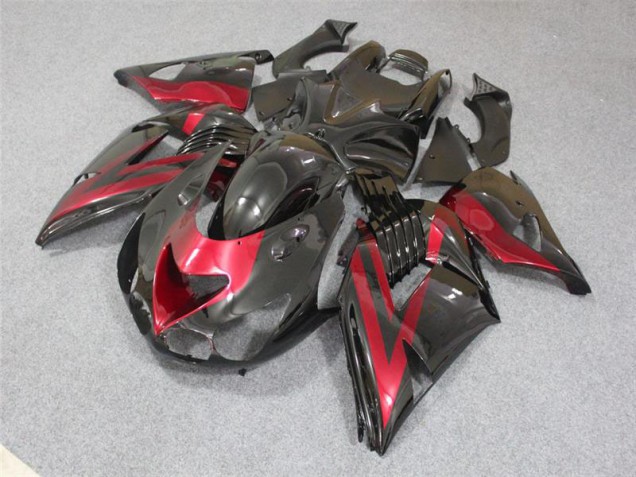 Schwarz Rot ZX14R ZZR 1400 06-11 Motorrad Verkleidung Schwarz Rot ZX14R ZZR 1400 06-11 Motorrad Verkleidung