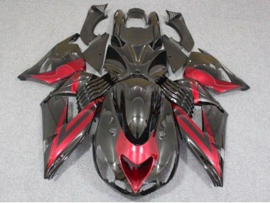 Schwarz Rot ZX14R ZZR 1400 06-11 Motorrad Verkleidung