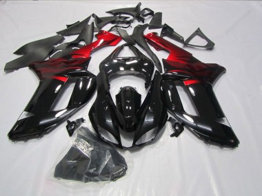 Schwarz Rot ZX6R 07-08 Motorrad Verkleidungen