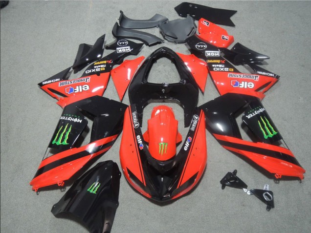 Schwarz Rote Touch4 Monster ZX10R 06-07 Motorrad Verkleidungen Schwarz Rote Touch4 Monster ZX10R 06-07 Motorrad Verkleidungen