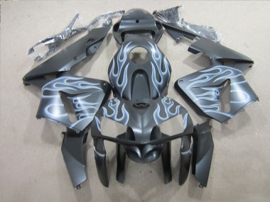 Schwarz Silber Flamme CBR 600 RR 05-06 Motorrad Verkleidungen