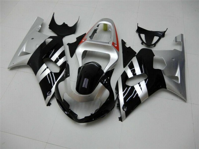 Schwarz Silber GSXR 600 / 750 K1 K2 K3 01-03 Motorrad Verkleidungen Schwarz Silber GSXR 600 / 750 K1 K2 K3 01-03 Motorrad Verkleidungen