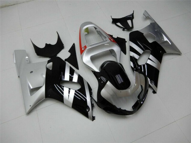Schwarz Silber GSXR 600 / 750 K1 K2 K3 01-03 Motorrad Verkleidungen Schwarz Silber GSXR 600 / 750 K1 K2 K3 01-03 Motorrad Verkleidungen
