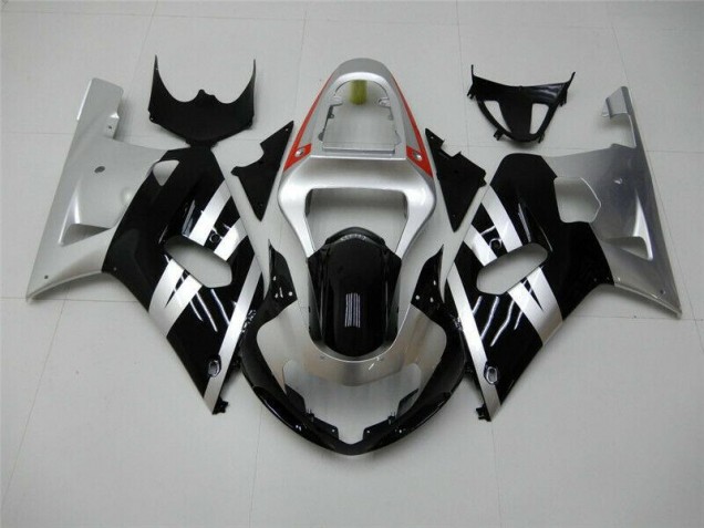 Schwarz Silber GSXR 600 / 750 K1 K2 K3 01-03 Motorrad Verkleidungen Schwarz Silber GSXR 600 / 750 K1 K2 K3 01-03 Motorrad Verkleidungen