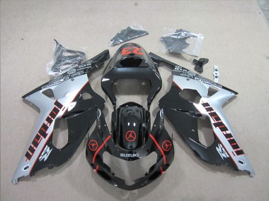 Schwarz Silber GSXR 600 K1 K2 K3 01-03 Motorrad Verkleidungen