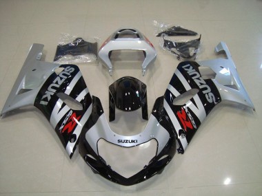 Schwarz Silber GSXR 750 K1 K2 K3 01-03 Motorrad Verkleidungen