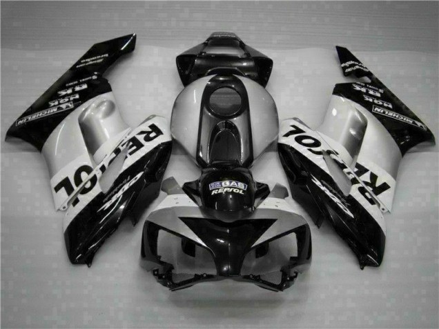 Schwarz Silber Repsol CBR 1000 RR 04-05 Motorrad Verkleidung
