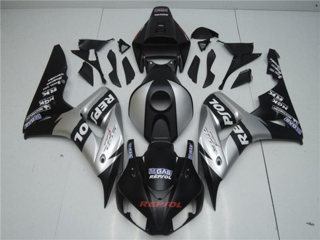 Schwarz Silber Repsol CBR 1000 RR 04-05 Motorrad Verkleidungen Schwarz Silber Repsol CBR 1000 RR 04-05 Motorrad Verkleidungen