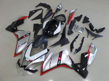 Schwarz Silber Rot RS4 50 125 11-18 Motorrad Verkleidung