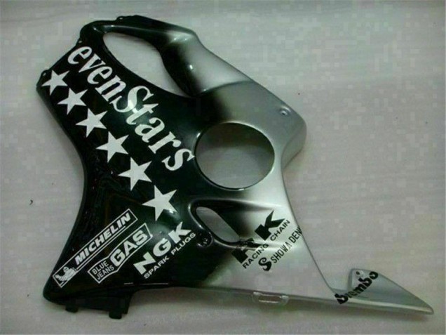 Schwarz Silber SevenStarss CBR 600 F4i 01-03 Motorrad Verkleidungen