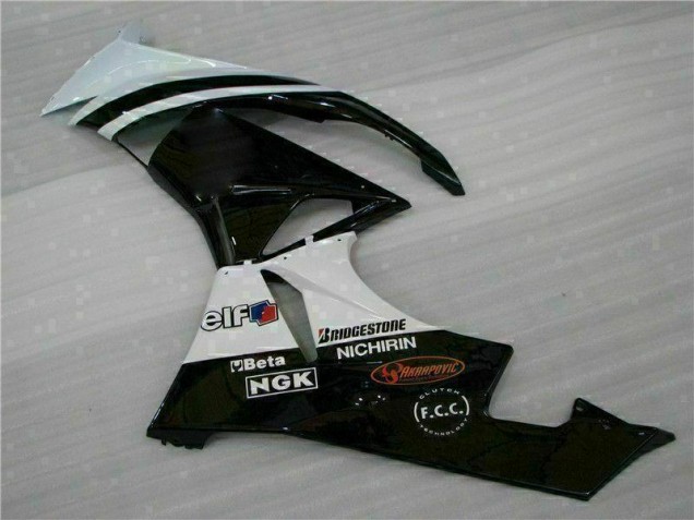 Schwarz Weiß 3M Touch4 ZX6R 09-12 Motorrad Verkleidungen Schwarz Weiß 3M Touch4 ZX6R 09-12 Motorrad Verkleidungen