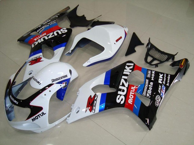 Schwarz Weiß Blau GSXR 1000 K1 00-02 Motorrad Verkleidungen Schwarz Weiß Blau GSXR 1000 K1 00-02 Motorrad Verkleidungen