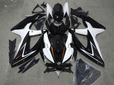 Schwarz Weiß GSXR 600 K8 08-10 Motorrad Verkleidungen