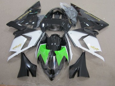 Schwarz Weiß Gold Ninja ZX10R 03-05 Motorrad Verkleidungen