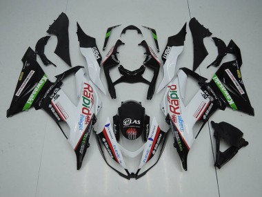 Schwarz Weiß Rapid Hager ZX6R 13-18 Motorrad Verkleidungen