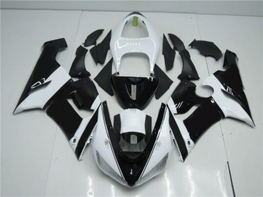 Schwarz Weiß ZX6R 05-06 Motorrad Verkleidungen