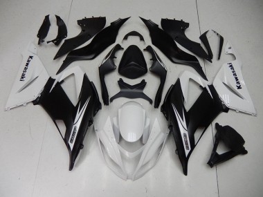 Schwarz Weiß ZX6R 13-18 Motorrad Verkleidungen