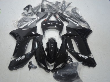 Schwarz Weißer Ninja ZX6R 07-08 Motorrad Verkleidungen